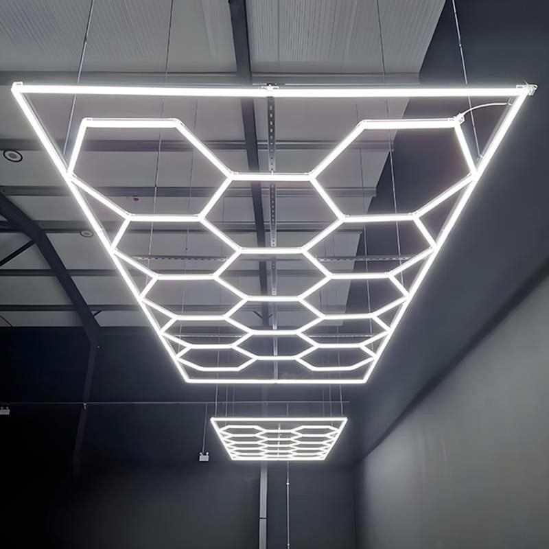 Q-LINE Hexagon LED lyssystem til værksted